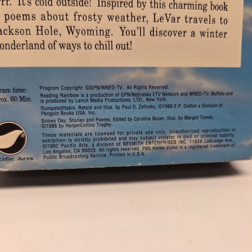 PBS Reading Rainbow - Rumpelstiltskin & Snowy Day: Stories And Poems 1986 1992 - Picture 4 of 9